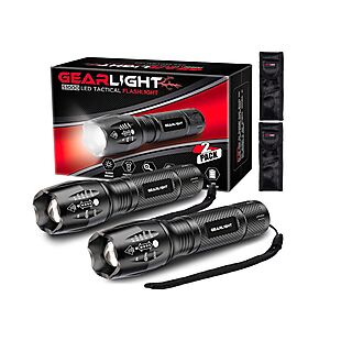 2pk Tactical Flashlights $16 with Prime