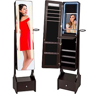 LED Mirror Jewelry Armoire $90 Shipped