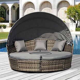 Patio Daybed with Canopy & Table $339