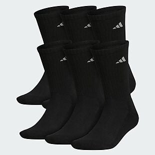 6pk Adidas Socks $16 Shipped