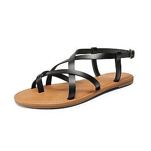 Strappy Faux-Leather Sandals $20 Shipped