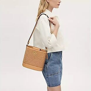 Coach Outlet Straw Bucket Bag $139