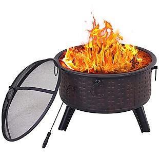 26" Wood-Burning Fire Pit $90 Shipped