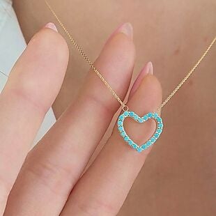 Turquoise Heart Necklace $13 Shipped