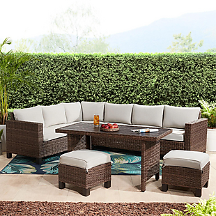 5-Piece Wicker Sectional Dining Set $498