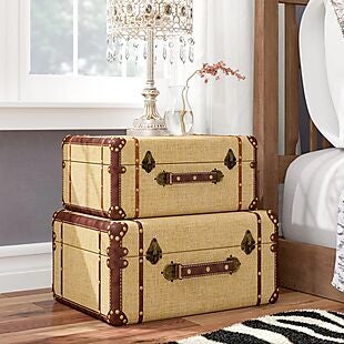 2pc Solid Wood Trunk Set $91 Shipped