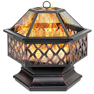 Hex-Shaped Fire Pit $70 Shipped