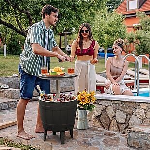 Outdoor Cocktail Table & Drink Cooler $91