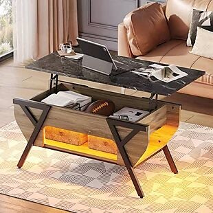 LED Lift-Top Coffee Table $111 Shipped