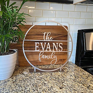 Tabletop Name Sign $15