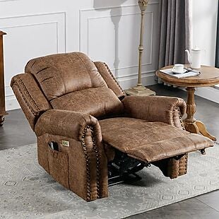 Genuine-Leather Power Recliner $337