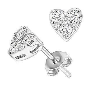 Sterling Silver Heart Studs $14 Shipped
