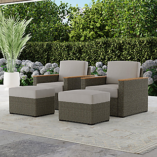 4pc Extra-Thick Cushioned Patio Set $360