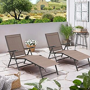 2 Outdoor Lounge Chairs $159