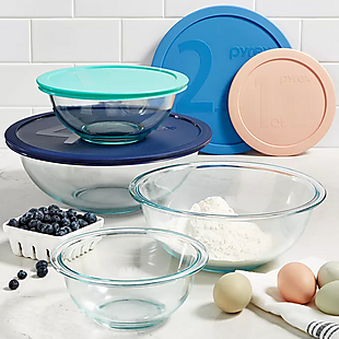 Pyrex 8pc Mixing Bowl Set $25