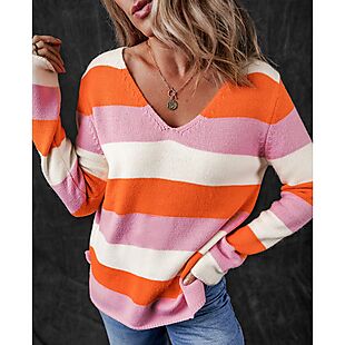 Women's Striped Sweater $31 Shipped