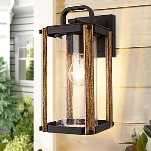 Outdoor Wood-Grain Sconce $42 Shipped
