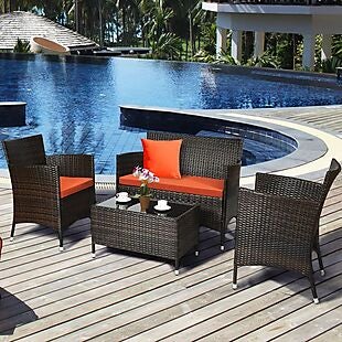 4pc Patio Set with Cushions $200 Shipped