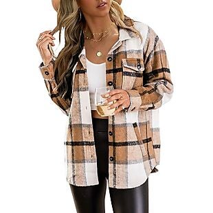 Plaid Shacket $20