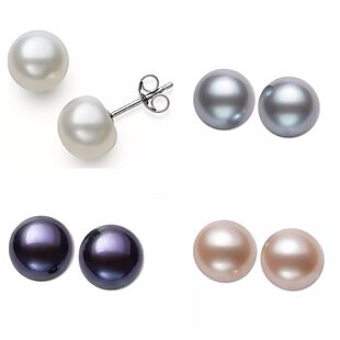 8mm Cultured Pearl Earrings $6 at Macy's