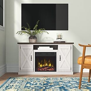 Farmhouse Fireplace TV Stand $180 Shipped