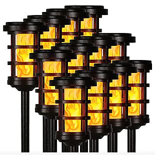 12pk Heavy-Duty Solar Torch Lights $171