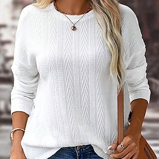 Round-Neck Knit Top $24 Shipped