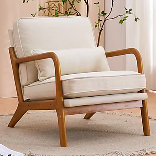 Upholstered Linen Arm Chair $115 Shipped