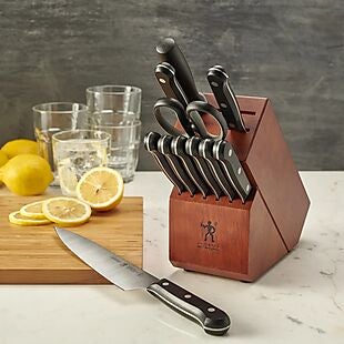 12pc Henckels Knife Block Set $74 Shipped