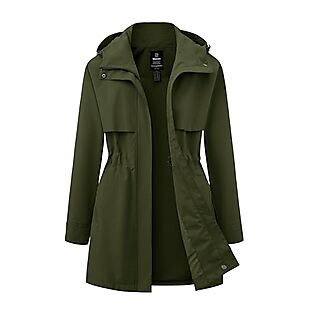 Women's Hooded Rain Jacket $37 Shipped