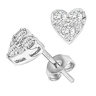 Sterling Silver Heart Studs $13 Shipped