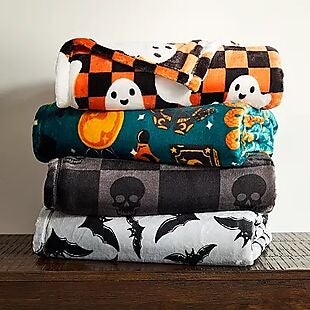 Oversized Halloween Throw Blankets $12