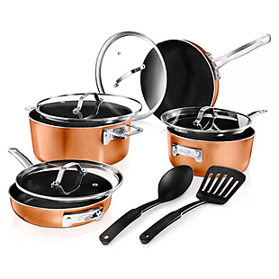 10pc Gotham Steel Stackable Cookware $90