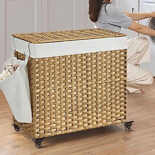 160L Rolling Laundry Hamper $66