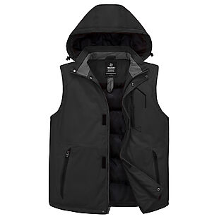 Men's Hooded Puffer Vest $28