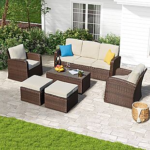 6pc Rattan Patio Set $380