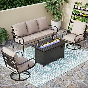 5-Seater Patio Set with Fire Pit $810