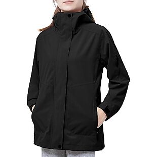 Women's Hooded Rain Jacket $26