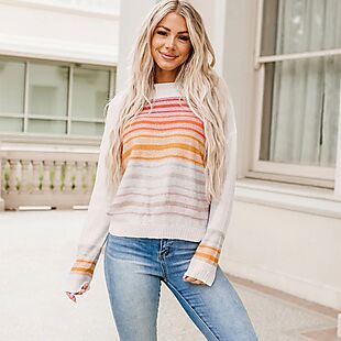 Women's Striped Sweater $26