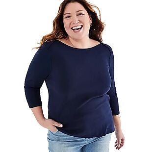 Macy's: Women's Plus-Size Cotton Tops $10