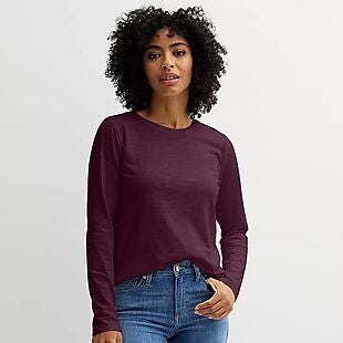 Kohl's Long-Sleeve Tees $8