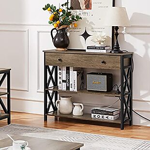 Console Table with Power Outlets $79