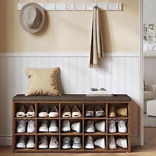 15-Section Shoe Bench $73