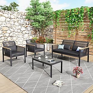 4pc Patio Set with Cushions $170