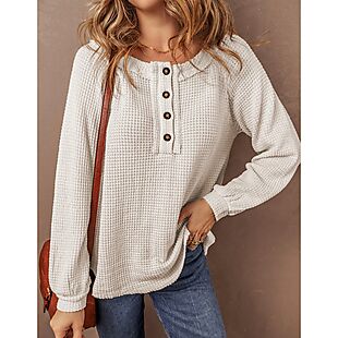 Women's Waffle-Knit Top $28