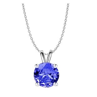 Silver & Created Tanzanite Necklace $17