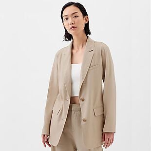 Gap Factory Linen-Blend Blazer $16