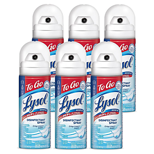 6pk Lysol Mini Disinfecting Sprays $13