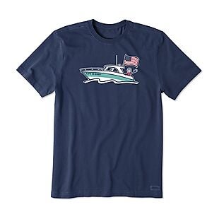 Life is Good Men's USA Boat Tee $15