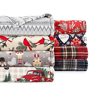 Holiday Plush Throws $10